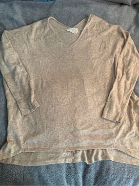 Hyped Unicorn Oversized Sweater Tunic Sweater M/L 5% Wool Pale Brown/Tan